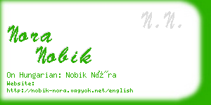 nora nobik business card